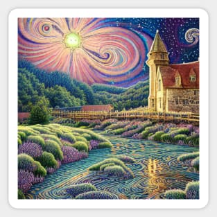 Circle of Colors Rustic Landscape Sticker